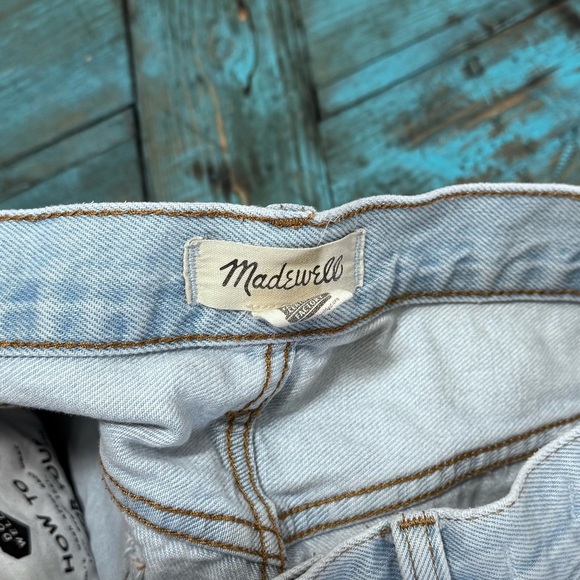 Madewell Relaxed Denim Shorts Cut Off Denim Shorts Raw Hem Size 26 - Picture 9 of 12